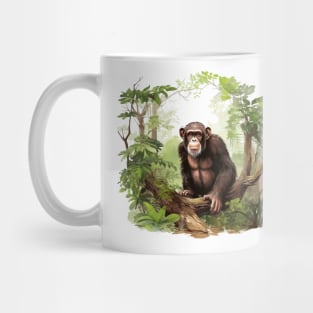 Cute Chimpanzee In Jungle Mug